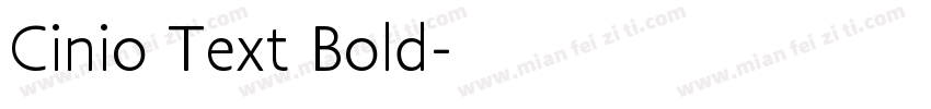 Cinio Text Bold字体转换